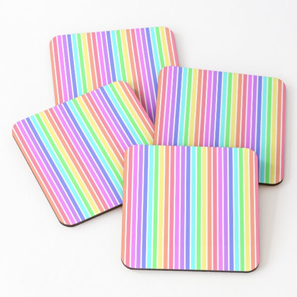 Item preview, Vertical Rainbow and White Stripes designed and sold by BeJolley.