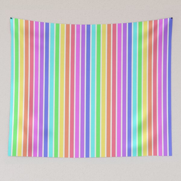 Item preview, Vertical Rainbow and White Stripes designed and sold by BeJolley.