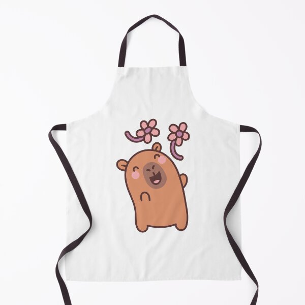 Item preview, Floral Laughing Capybara: Kawaii Laughing Capybara Design with Floating Flowers for a Touch of Joy designed and sold by Polarisofficial.