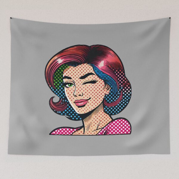 Item preview, Lichtenstein-Inspired Pop Art Print designed and sold by PinUpPizzazz.