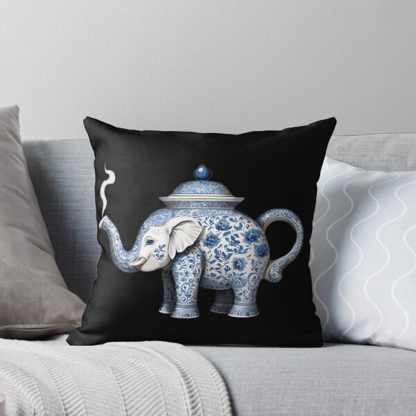 Item preview, Royal Delft Blue Elephant Teapot - Majestic and Ornate Ceramic designed and sold by UniversalFlair.