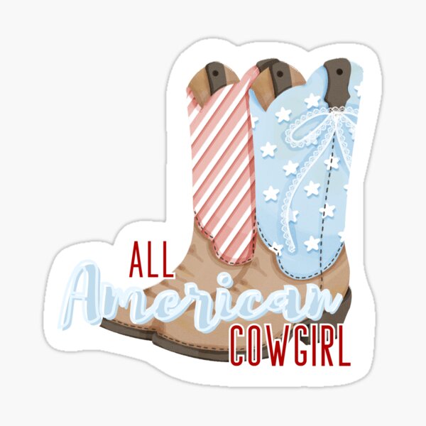 All American Cowgirl Glossy Sticker