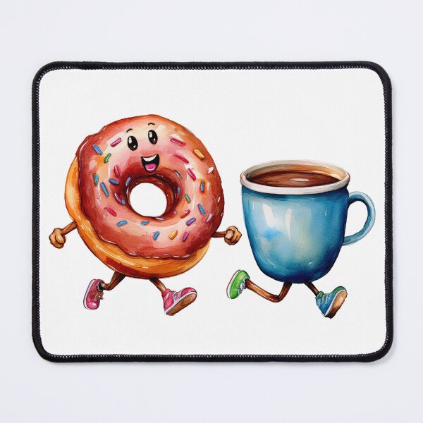 Item preview, Cute Coffee and Donut Best Friends designed and sold by Olive and Lily Delights.