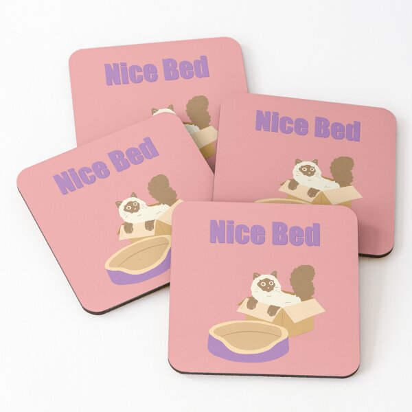 Item preview, Humorous cat art : Nice Bed Pink version designed and sold by TheGrandLordCat.