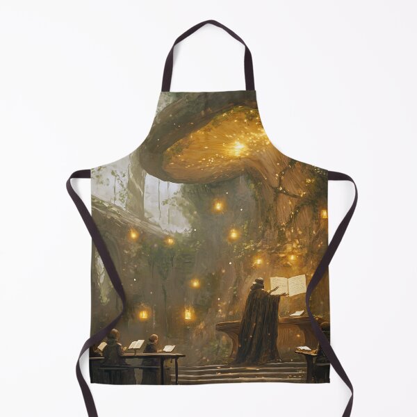 Item preview, Mystic Mushroom Library: Spellbooks, Fairies, and Glowing Lanterns designed and sold by SporeandCanvas.