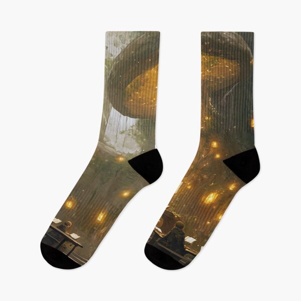 Item preview, Mystic Mushroom Library: Spellbooks, Fairies, and Glowing Lanterns designed and sold by SporeandCanvas.