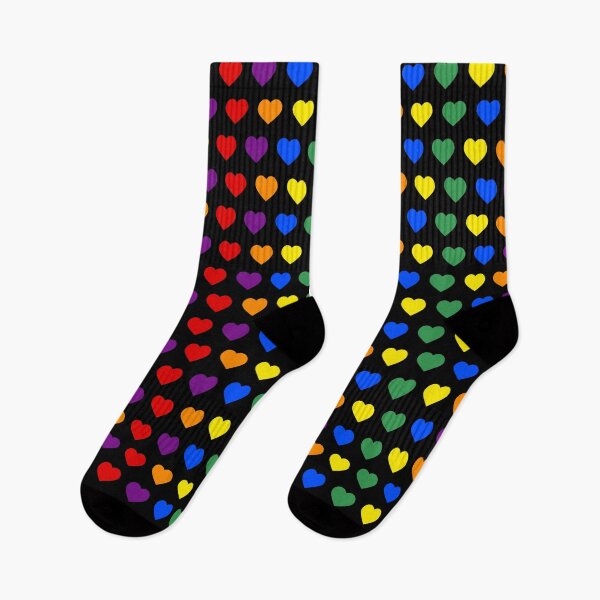 Item preview, Tiny Rainbow Pride Hearts (Black) designed and sold by BeJolley.