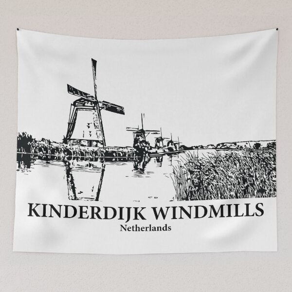Item preview, Kinderdijk Windmills - Netherlands designed and sold by Lakeric Cityscapes.
