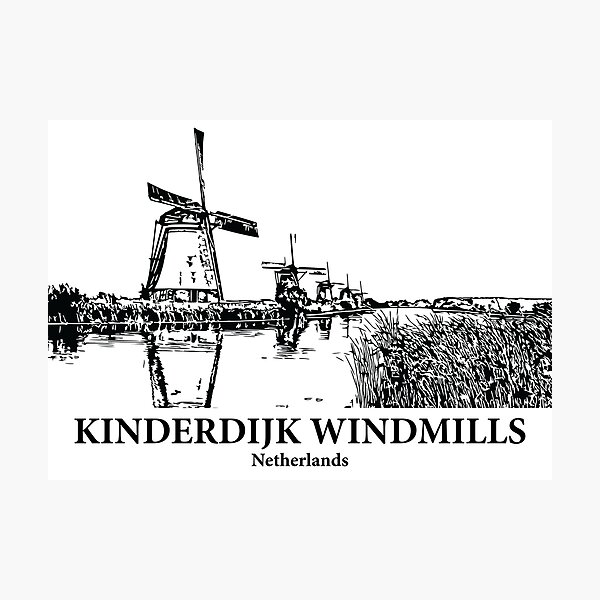 Item preview, Kinderdijk Windmills - Netherlands designed and sold by Lakeric.