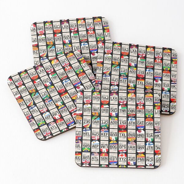 Item preview, Vintage Luggage Tags Mosaic designed and sold by travelwitheric.
