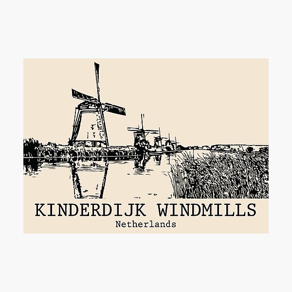 Item preview, Kinderdijk Windmills - Netherlands designed and sold by Lakeric.