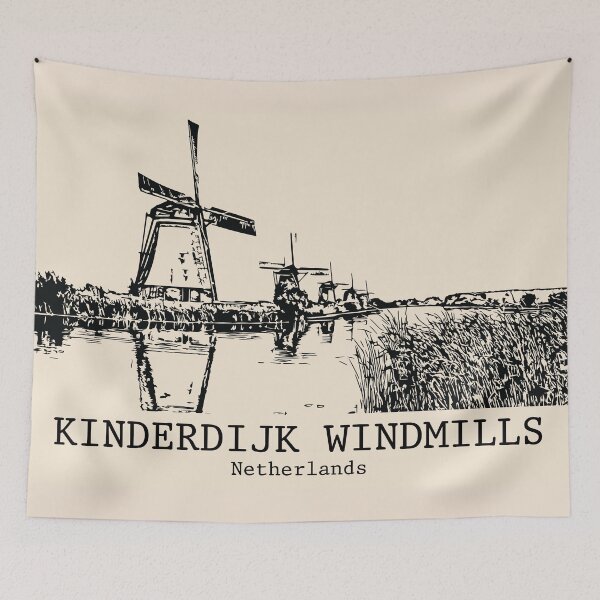 Item preview, Kinderdijk Windmills - Netherlands designed and sold by Lakeric Cityscapes.