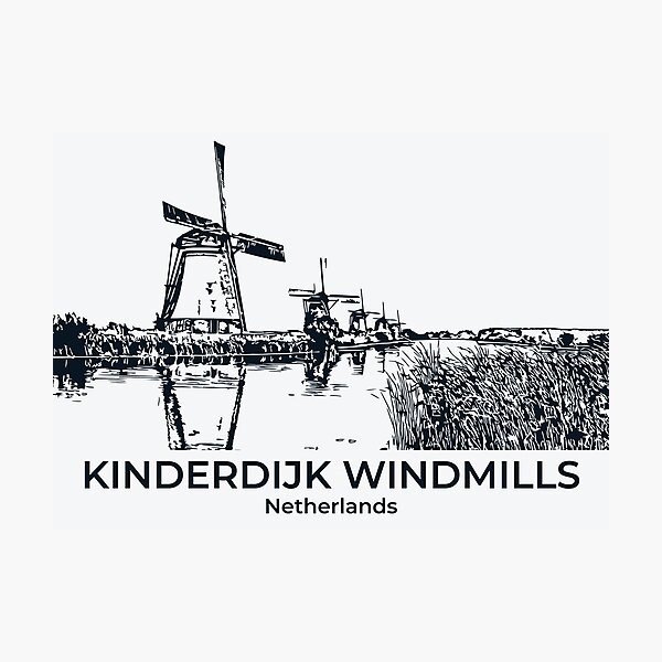 Item preview, Kinderdijk Windmills - Netherlands designed and sold by Lakeric.