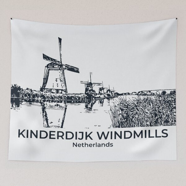 Item preview, Kinderdijk Windmills - Netherlands designed and sold by Lakeric Cityscapes.