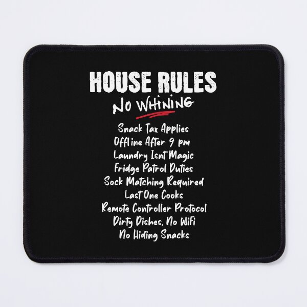 Item preview, Funny House Rules Design – No Whining, Family Home Rules List, Humor Gift Idea designed and sold by DAMOTAmagazine.