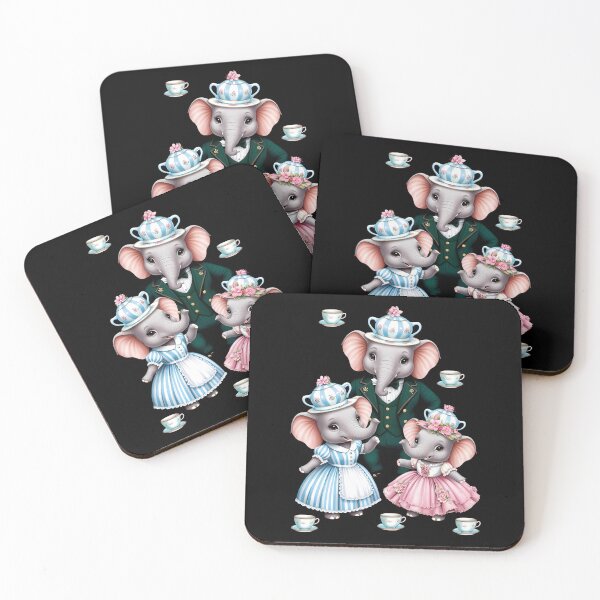 Item preview, Victorian Family Tea Elephants - Elegant Vintage Tea Party  designed and sold by UniversalFlair.