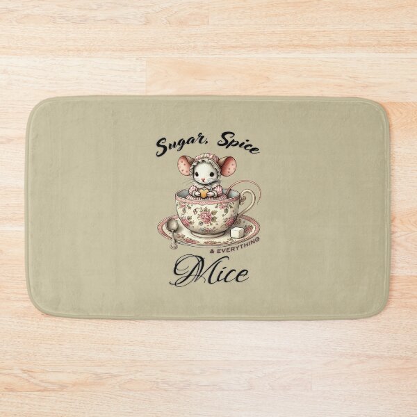 Item preview, "Sugar, Spice & Everything Mice - Adorable Vintage Teacup Art Print" designed and sold by karinasalwaszka.