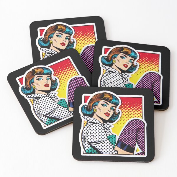 Item preview, Lichtenstein-Inspired Pop Art Print designed and sold by PinUpPizzazz.
