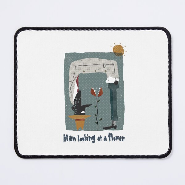 Item preview, Man looking at a flower / Retro style designed and sold by marijeen.