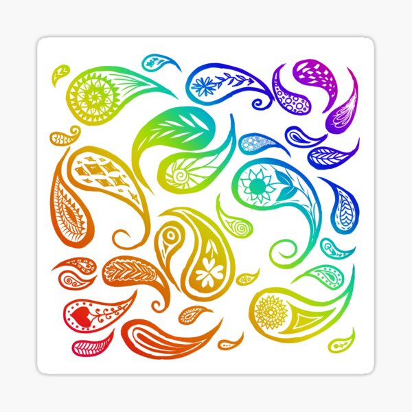 Item preview, Prismatic Paisley  designed and sold by Julia-Star-Art.