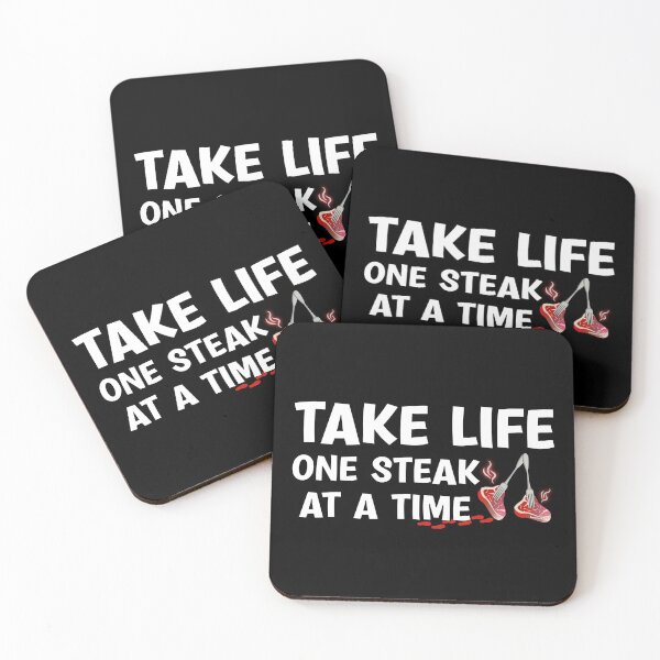 Item preview, TAKE LIFE ONE STEAK AT A TIME, Funny Design for Steak Lover Meat Eater Carnivore Diet designed and sold by Made by Tamar.