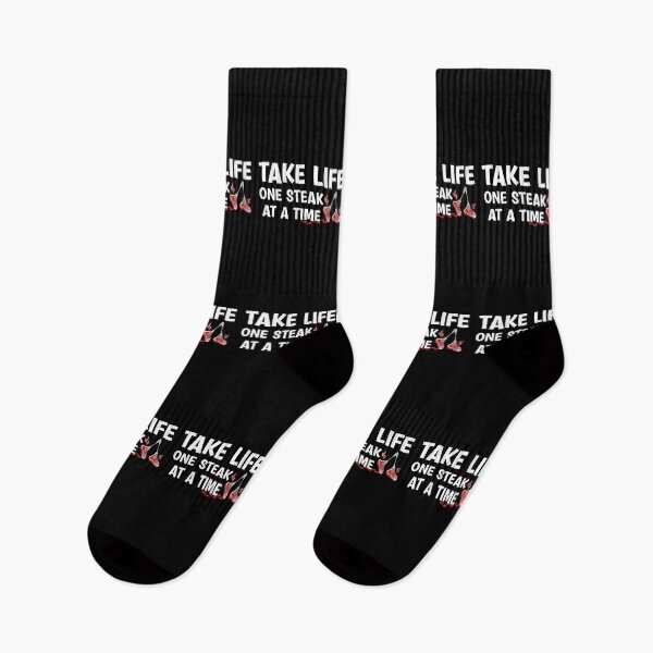Item preview, TAKE LIFE ONE STEAK AT A TIME, Funny Design for Steak Lover Meat Eater Carnivore Diet designed and sold by Made by Tamar.