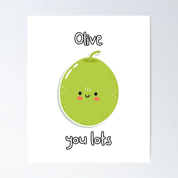Item preview, Cute Olive T shirt For Friends Kawaii Shirt Gift For Friend Funny Pun Meme Gift For Chef T-Shirt designed and sold by LaughingFits.