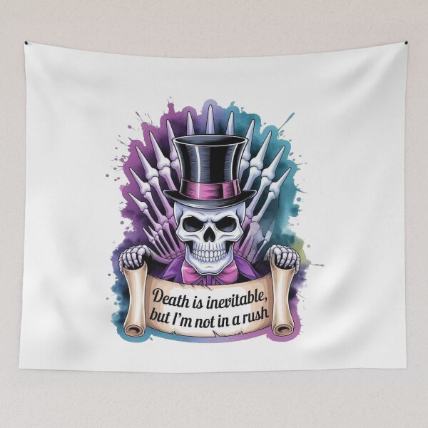 Item preview, Top Hat Skeleton with Witty Death Quote designed and sold by Bliss Find And Design.