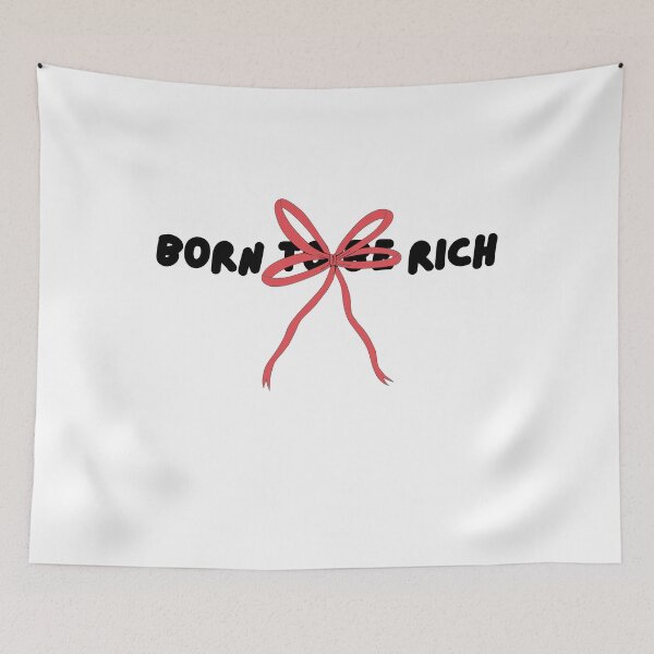 Item preview, Born to be Rich with pink ribbion designed and sold by Renea Lee.