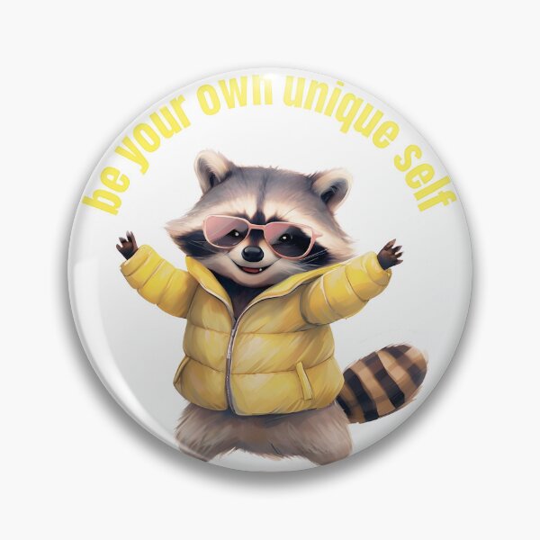 Item preview, Happy Raccoon wearing sunglass and a puffer jacket  designed and sold by DesignStudio135.