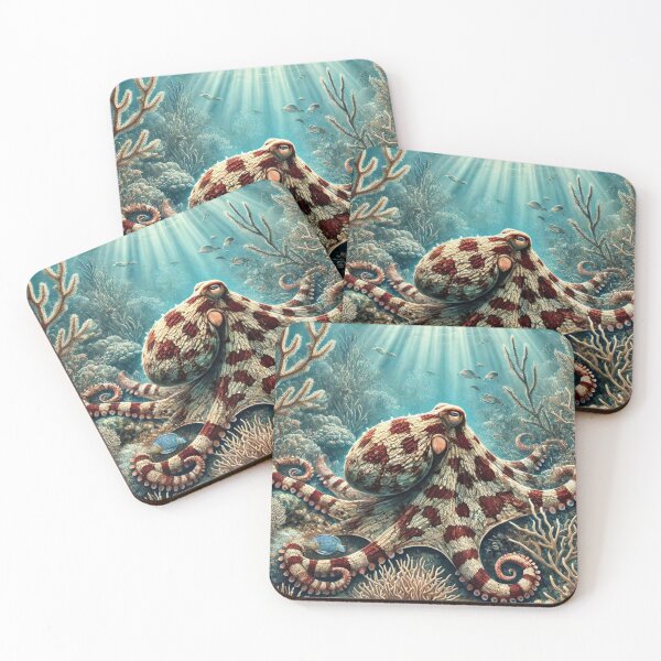 Item preview, Camouflage Octopus Underwater – Realistic Marine Life designed and sold by NocturnalNook.