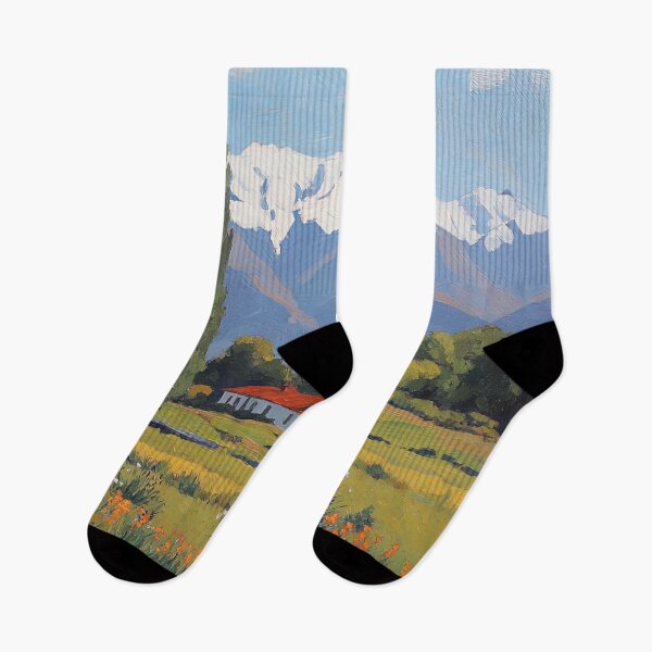 Item preview, Chile landscape | Post-impressionist painting style designed and sold by ComicsFactory.