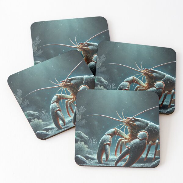 Item preview, Large Crayfish at Night – Realistic Underwater Marine Life designed and sold by NocturnalNook.