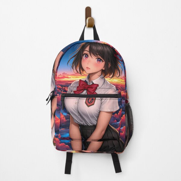 Item preview, Crimson Sky Embrace: Schoolgirl's Sunset Serenade designed and sold by mildaclairmo.