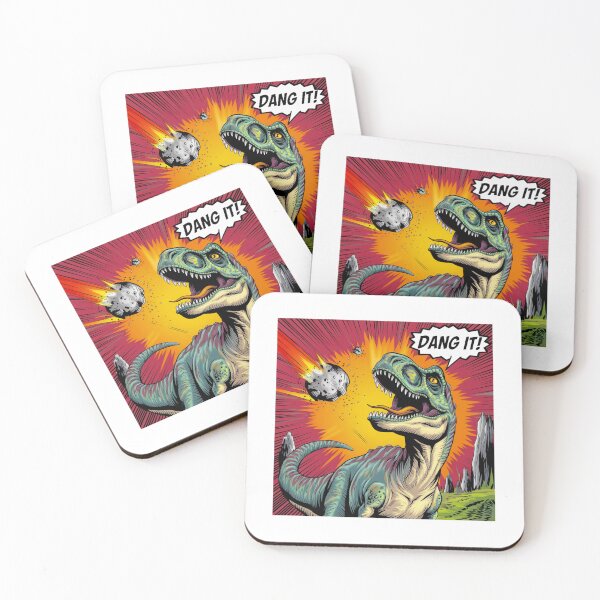Item preview, Extinction Reaction, When a Dinosaur Sees the Meteor, silly, meme, funnyfits70, Humor, Funny, retro, vintages, funny quotes, animal humor, designed and sold by FunnyFits70.