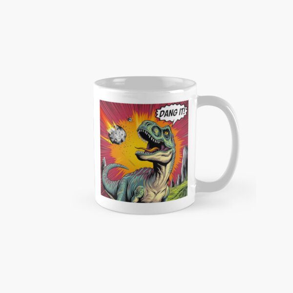Item preview, Extinction Reaction, When a Dinosaur Sees the Meteor, silly, meme, funnyfits70, Humor, Funny, retro, vintages, funny quotes, animal humor, designed and sold by FunnyFits70.