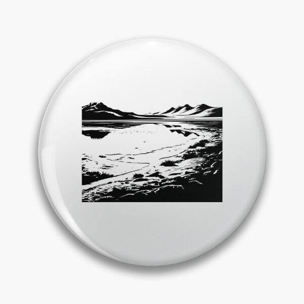 Item preview, Bonneville Salt Pan Flat Great Sea Lake Desert Landscape designed and sold by inkoutninja.