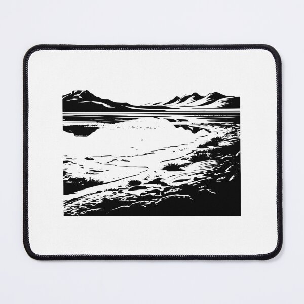 Item preview, Bonneville Salt Pan Flat Great Sea Lake Desert Landscape designed and sold by inkoutninja.