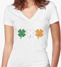 Happy St. Patrick's Day Women's Fitted V-Neck T-Shirt