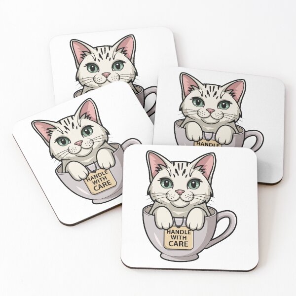 Item preview, Cute Cat in Teacup - Handle with Care designed and sold by WildlifeInc.