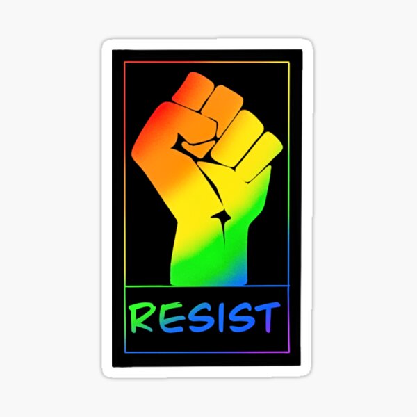 Item preview, Resist rainbow fist designed and sold by ProtestandPurr.