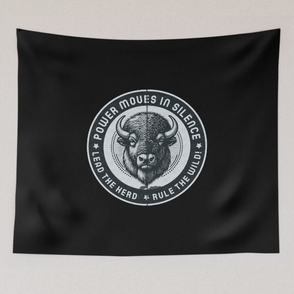 Item preview, Bison Engraving Vintage T-Shirt – Power Moves in Silence designed and sold by CropWear.