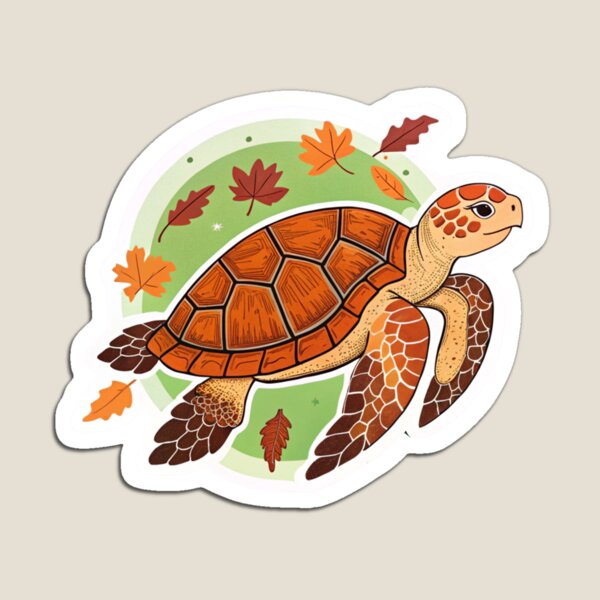 Vista previa del artículo con la obra «Pegatina de tortuga animal», diseñado y vendido por vpsophia.
