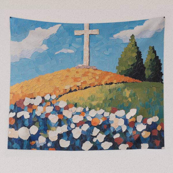 Item preview, Christian Cross | Post-impressionist painting style designed and sold by ComicsFactory.
