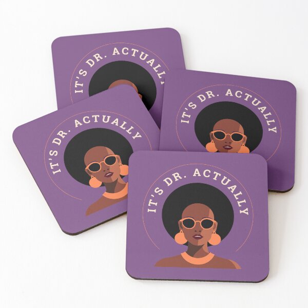 Item preview, Dr. Actually | Black Female Doctor | Black Female PhD | Melanated Doctor | Black Female MD | Black Woman MD | Black Woman PhD Gift | Black Woman Doctor Gift designed and sold by jadedscientist.