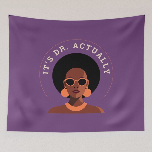 Item preview, Dr. Actually | Black Female Doctor | Black Female PhD | Melanated Doctor | Black Female MD | Black Woman MD | Black Woman PhD Gift | Black Woman Doctor Gift designed and sold by jadedscientist.