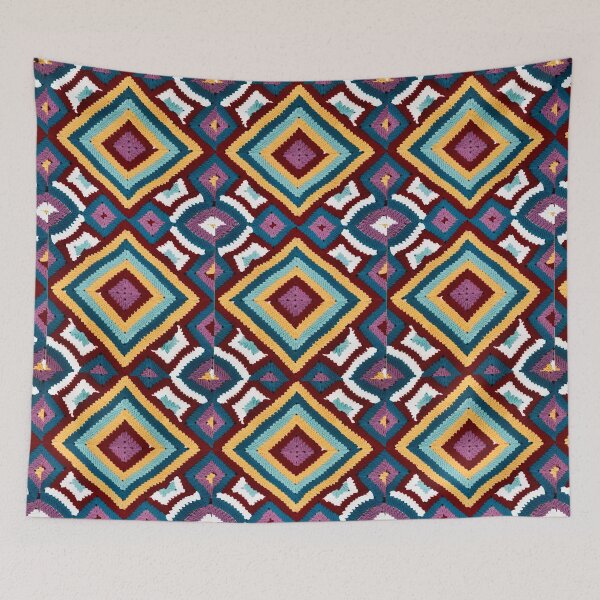 Item preview, '70 Retro Geometry Crochet Granny Squares - Photograph designed and sold by Atarac.