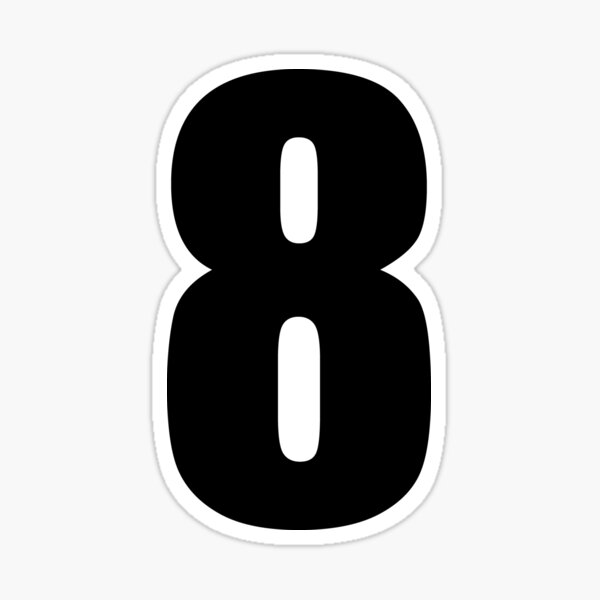 Number 8 Number Eight Number Soccer Sport Stickers for Sale