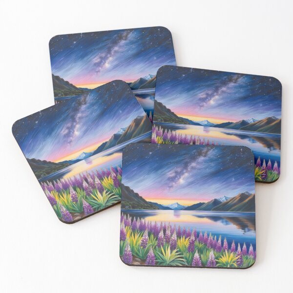 Item preview, Lake Tekapo Lupins – Starry Night Over New Zealand’s Scenic Wonderland designed and sold by WildlifeInc.