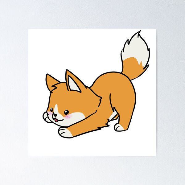 Artikel-Vorschau von Süßer und lustiger orangefarbener Shiba Inu, designt und verkauft von mogonochi.
